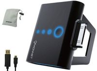 Konnet Technology KN-6312 PowerEZ Plus - Lithium Battery Pack with Landscape Viewing Stand for iPhone 4S, 4, 3Gs, 3G, iPhone, and iPod - 1 Pack - Retail Packaging - Black