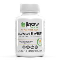 Jigsaw Health Activated B Complex w/SRT - Supports Healthy Energy, Contains B1, B3, B5, B6, B12, and Folate Highly Absorbable - 120 Count