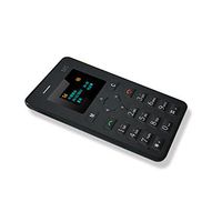 Boys Simple Alarm Clock 128M Storage Mini Pocket Card Black AIEK M5 Cell Phone