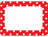 Teacher Created Resources Red Polka Dots 2 Name Tags