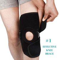 MEDIZED Adjustable Double Metal and Hinged Knee Brace Support Protection Arthritis Sports Injury Open Patella Gym Basketball Running Jogging Football Cycling Compression Wrap (Regular)