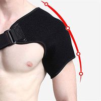 HIXGB Shoulder Support Brace, Adjustable Shoulder Brace Neoprene Shoulder Support for Injury Prevention and Recovery, Joint Protection, Women and Men, Fits Both Left Right Shoulder, Black