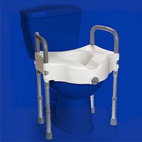 MOBB Elevated Raised Toilet Seat With Arms and Legs