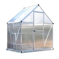 Palram HG5005 Mythos Hobby Greenhouse, 6' x 4' x 7', Silver
