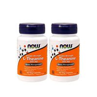 Now Foods L-Theanine 200 Mg 60 Veg Caps Pack of 2