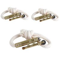 3X Vintage Lighter Retro Trench Rattlesnake Rope Velvet Metal Lighter Fire Starter Camping Outdoors,No Need for Kerosene/Gas,#1