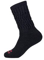 Therapeutic Alpaca Socks - Mid Calf - Diabetic, Neuropathy, Large Calves - 5 Colors- by Alpacas of Montana (Black, X-Large)