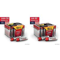 Rayovac Fusion Combo Pack 30x AA and 30x AAA Batteries (60Count), Premium Alkaline Double A and Triple A Batteries