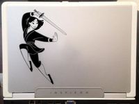 LA DECAL Mulan is American animated musical action comedy cartoon laptop decal sticker 6"