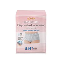 HASOCARE Disposable Moisture Wicking Briefs (Without pad) for Women 7 Count