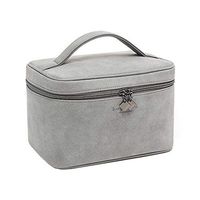 F&W WF Makeup Bag - New Portable Simple Girl Large Capacity Fashion Multi-Function Storage Bag (Color : Gray, Size : Large)