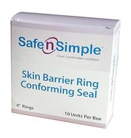 Safe n' Simple Skin Barrier Ring 4 Inch Conforming Seal, 10 Count