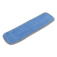 Boardwalk MFM185BCFDZ Microfiber Mop Head, Blue, 18 x 5, Split Microfiber, Hook & Loop Back, Dozen