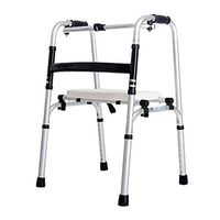 Jonigo Auxiliary Walker Elderly Lightweight Walker Aluminum Compound Crutches Patient Walker Four-Legged Walking Stick (Color : Walker with seat)