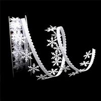 XKSIKjian's Gift Wrapping Supplies, 5M Christmas Snowflake Ribbon 25mm Wide Trim Packaging String Rope Wedding Festival Birthday Party DIY Gift Wrap Decor