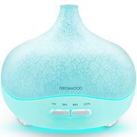 Night Light Essential Oil Diffuser 300ml, Aroma Essential Oil Mist Humidifier with 7 Colors LED Lights and Waterless Auto Shut-off for Home Office Bedroom Room Yoga (28White)