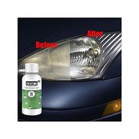 Car Headlight Multi Functional Refurbisher Agent with Cleaning Cloth Sandpaper,HGKJ-8 Clean Detergent for Car Care Plating Crystal Refurbishing Coating Polishing Repair Protection (Green, 50ml)