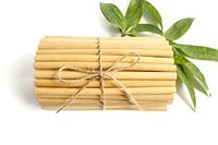Bamboo Straws Bulk Reusable 8", Bamboo Drinking Straws, Personalized Bamboo Straws Favors for Guests by TrueSOURCE (90 Pieces, Plain)