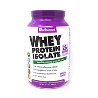 Bluebonnet Nutrition Whey Protein Isolate Powder, Whey from Grass Fed Cows, 26 Grams of Protein, No Sugar Added, Non GMO, Gluten Free, Soy Free, Kosher Dairy, 2.2 lbs, 32 Servings, Original Unflavored