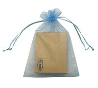 SUNGULF 100pcs Organza Pouch Bag Drawstring 5"x7" 13x18cm Strong Gift Candy Bag Jewelry Party Wedding Favor (Light Blue)