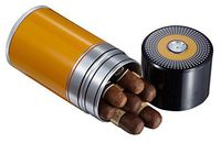 Visol Products Big Joe 7-Cigar Travel/Desk Humidor, Black and Yellow