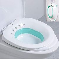 H&W Sitz Bath，Foldable squat free sitz bath, special care basin for pregnant women, used for hemorrhoids and perineum treatment, relieve and relieve inflammation and swelling of vagina or anus (green)
