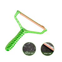 Portable Lint Remover, Clothes Lint Shaver - Reusable Double Sided Lint Remover Pet Hair Brush for Removing Lint Pet Hair Dust in Clothes and Furniture Dust in Clothes and Furniture (Green)