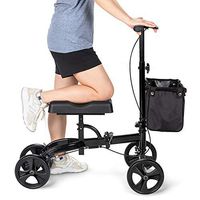 OasisSpace Steerable Knee Walker, Economy Knee Scooter for Foot Injuries Ankles Surgery (Black)
