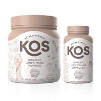 KOS Organic Lion's Mane Powder + Organic Lion's Mane Capsules Bundle