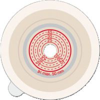 For Life GMBH Stomocur Clic Two-piece Cut-to-fit Flat Base plate Combo Flange with 45mm Locking Ring 15mm to 45mm Stoma Opening, 110mm x 110mm, Hydrocolloid Skin Protection, Tapered Edge (Box of 5 Each)