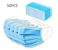 50 PCS Disposable Eye Mask Dust Breathable Earloop Face Mask Comfortable Sanitary Mask 3-ply Face Shield - US Stock