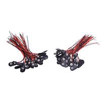 Baitaihem 50 Packs Battery Clip Connector Buckle,Faux Leather Housing T Type and I Type for 9v Battery