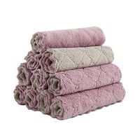 RIBITENS Soft Smooth Water Absorption Dishcloth Home Solid Dishes Bowl Cleaning Cloth Sponges Set