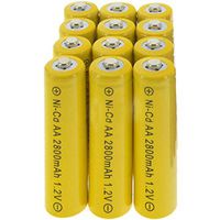12 Pcs AA Ni-CD 2800mAh Rechargable Batteries - Batteries NiCd Lights Garden Solar Light LED USA