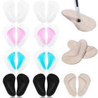 10 Pairs Gel Arch Support Cushions for Flat Feet, Soft Arch Shoe Pads Reusable Arch Support Shoe Inserts for Men and Women