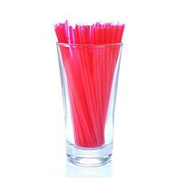 9 inches Long with a Diameter of .26 inches, Large Disposable Plastic Straws, Assorted Colors, Large Bulk Pack - 300 Count (Red)