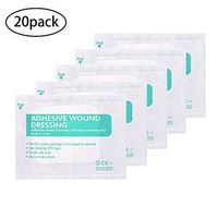 Eyourlife 20 Pack Bordered Gauze-Island Dressing -Individually Packed Pouches Wound Dressing with Adhesive, Breathable Borders Sterile & Highly Absorbent,Latex-Free