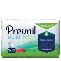 Prevail Nu-FIT Maximum Absorbency Incontinence Briefs, Medium, 96-Count