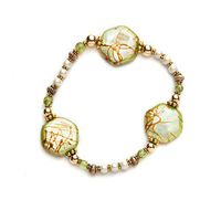 Peridot Magnetic Therapy Bracelet (Size Medium - 7.5")