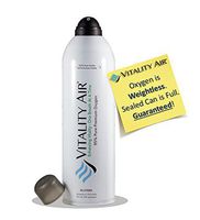 Premium Oxygen Can - Vitality Air - 95% Pure Premium Oxygen -10 Lts per Can, 200 Breath, 1 Second Each (2)
