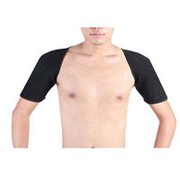 COYUE Double Shoulder Support Belt,Neoprene Adjustable Brace Correction Band Injury Prevention, Dislocated AC Joint, Frozen Shoulder Pain, Sprain, Soreness, Bursitis