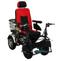 CHENXIU Adult Four-Wheel Electric Wheelchair, All Terrain Off-Road Wheelchair Folding Self-Propelled, Lightweight Portable Smart Chair Personal Wheelchair, Personal Mobility Aid