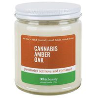 Cannabis Amber Oak Aromatherapy Candle - Energy Healing Terpenes - Promotes Self-Love and Empowers Romance