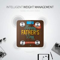 LYAOE Bluetooth Body Fat Scale Happy Fathers Day Greeting Card Hat Smart Wireless Scale with LCD Display Measuring Body Weight Bmi and Health Digital Scale