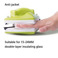 WXKER Double Side Window Glass Cleaner Cleaning Magnetic Brush, Wiper Tools Anti-pinch Design Home High-rise Outdoor Thickness Wiper Household Suitable For: 15-24mm Hollow Thick Glass