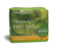 Seventh Generation Maxi Pads Chlorine-Free - Model 100073 - Box of 24