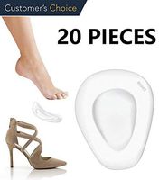 Metatarsal Pads Ball of Foot Cushions Shoes Inserts - 10 Pairs (20 Pieces) / Soft Gel Insoles Supports Cushioning High Heel Insert - Mortons Neuroma Callus Foot Pain Relief - FITS ALL SHOES SIZE