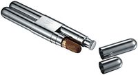 Engraved Stainless Steel Flask Cigar Case Combo with Free Engraving