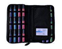 24-Bottle Essential Oil Roll-Ons Carrying Case - Chocolate Brown