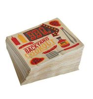 Unique BBQ Barbecue Cookout Picnic Disposable 2-Ply Paper Napkins Lunch Dinner Size 60-Count